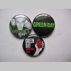 Green Day, odznak 25mm cena za 1ks (počet kusov a konkrétny model napíšte v objednávke do rubriky KOMENTÁR)
